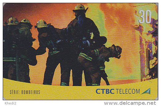 Télécarte Brésil - POMPIERS / Série 4/4 - FIRE BRIGADE Brazil Phonecard - FEUERWEHR Telefonkarte - 44 - Pompiers