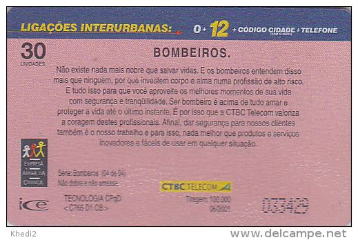 Télécarte Brésil - POMPIERS / Série 4/4 - FIRE BRIGADE Brazil Phonecard - FEUERWEHR Telefonkarte - 44 - Brandweer