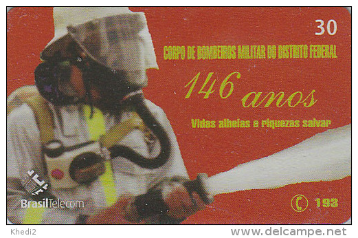 Télécarte Brésil - Journée Des POMPIERS - Day Of FIRE BRIGADE FIREMEN Brazil Phonecard - FEUERWEHR Telefonkarte - 46 - Brandweer