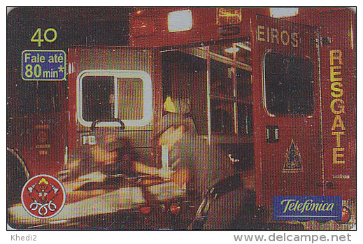 Télécarte Brésil - POMPIERS / Secours Aux Accidentés - FIRE BRIGADE FIREMEN Brazil Phonecard - FEUERWEHR Telefonkarte 49 - Bomberos