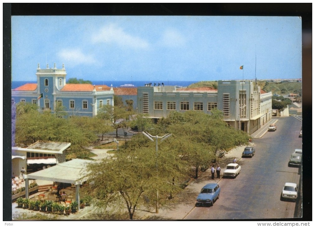 PHOTO POSTCARD PRAIA CABO VERDE AFRICA CARTE POSTALE CARS VOITURES FORD TAUNUS CAPRI  FODOR BMW - Cape Verde