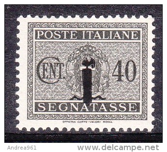 1944 Segnatasse C. 40 Soprastampato Con Fascetto  - Nuovo Con Gomma Integra - Postage Due