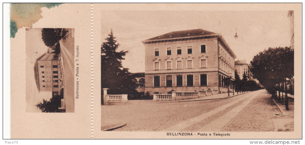 BELLINZONA   /   Posta E Telegrafo  ( Piccola  Miniatura Staccabile)  _ Ediz. Fratelli Casagrande - Agra