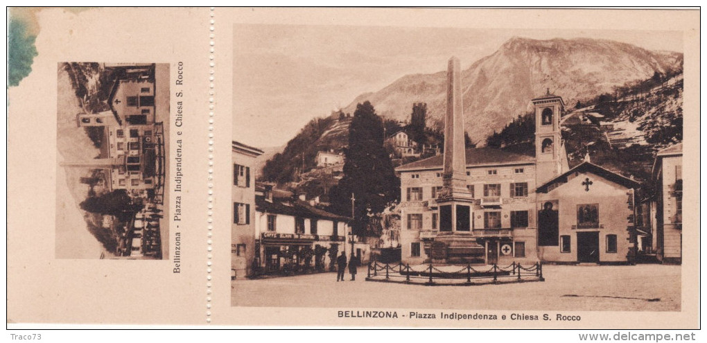 BELLINZONA   /   Piazza Indipendenza E Chiesa S. Rocco  ( Piccola  Miniatura Staccabile)  _ Ediz. Fratelli Casagrande - Agra