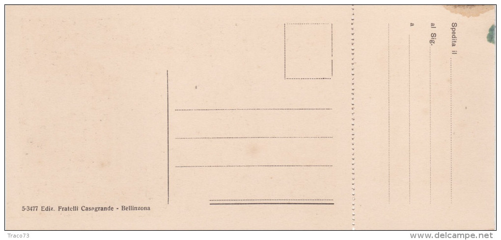 BELLINZONA   / Collegiata - Pizzo Di Claro  ( Piccola  Miniatura Staccabile)  _ Ediz. Fratelli Casagrande - Agra