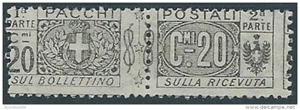 1914-22 REGNO PACCHI POSTALI 20 CENT MNH ** - ED278 - Colis-postaux