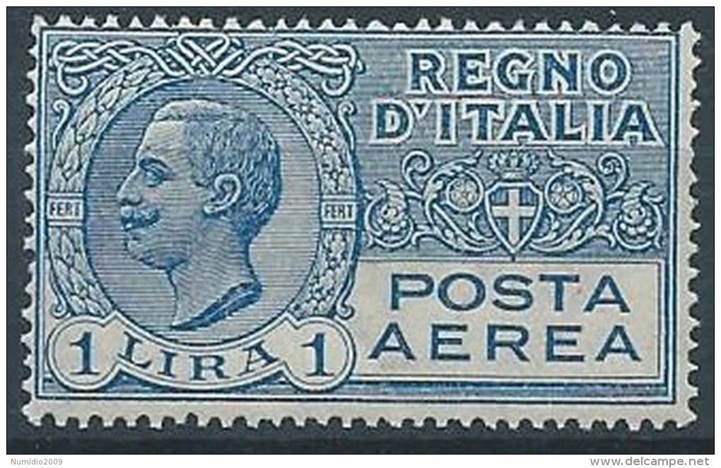 1926-28 REGNO POSTA AEREA EFFIGIE 1 LIRA MNH ** - ED259-2 - Poste Pneumatique