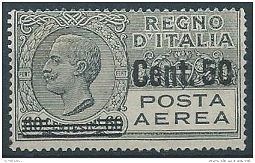 1927 REGNO POSTA AEREA SOPRASTAMPATO 50 SU 60 CENT MNH ** - ED260 - Pneumatische Post