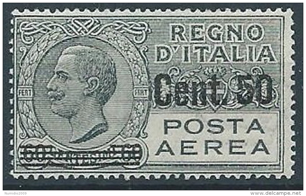 1927 REGNO POSTA AEREA SOPRASTAMPATO 50 SU 60 CENT MNH ** - ED260-3 - Poste Pneumatique