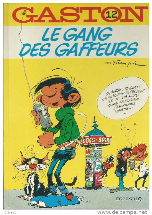 (-) BD GASTON 12 LE GANG DES GAFFEURS BON ETAT - Gaston