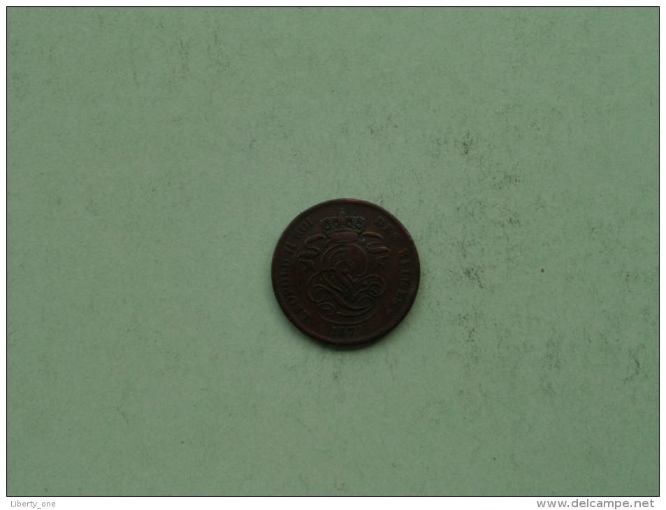 1871 - 2 Cent FR - KM 35.1 ( Morin 208 ) - ( UNCLEANED COIN - For Grade, Please See Photo ) ! - 2 Cent