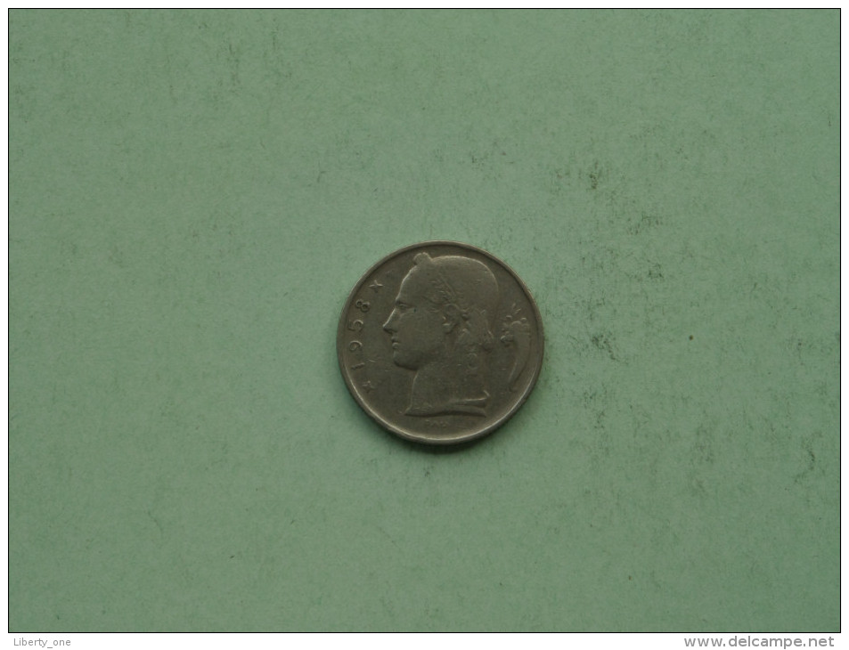 1958 - 5 Frank VL - KM 135.1 ( Morin 552 ) - ( UNCLEANED COIN - For Grade, Please See Photo ) ! - 5 Frank