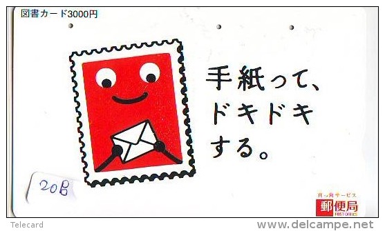 TEMBRE Sur Télécarte Japon * Stamp   On Japan Phonecard (208) Briefmarke Auf TELEFONKARTE * - Timbres & Monnaies