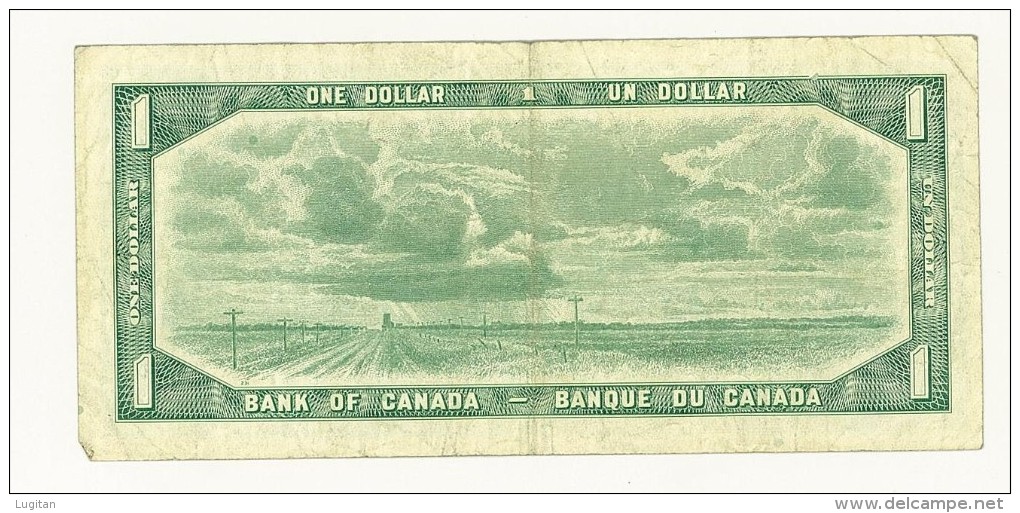 CARTAMONETA - PAPER MONEY - 1954 -  1 DOLLARO CANADESE - QUALITY BB - NON STIRATA  - BRITISH AMERICAN BANK NOTE - Canada