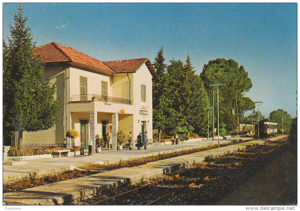 ITALY -BALSORANO AQ, Stazione Ferroviaria, Railway Station, Gare  Vintage  Postcard - Sonstige & Ohne Zuordnung