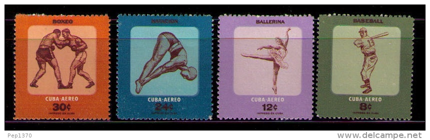 CUBA 1957 - DEPORTES - YVERT AEREOS Nº 159-162 - Ungebraucht