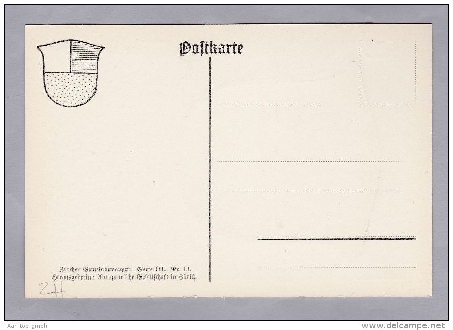 ZH HINWIL Zürcher Gemeindewappen Ungebraucht - Hinwil