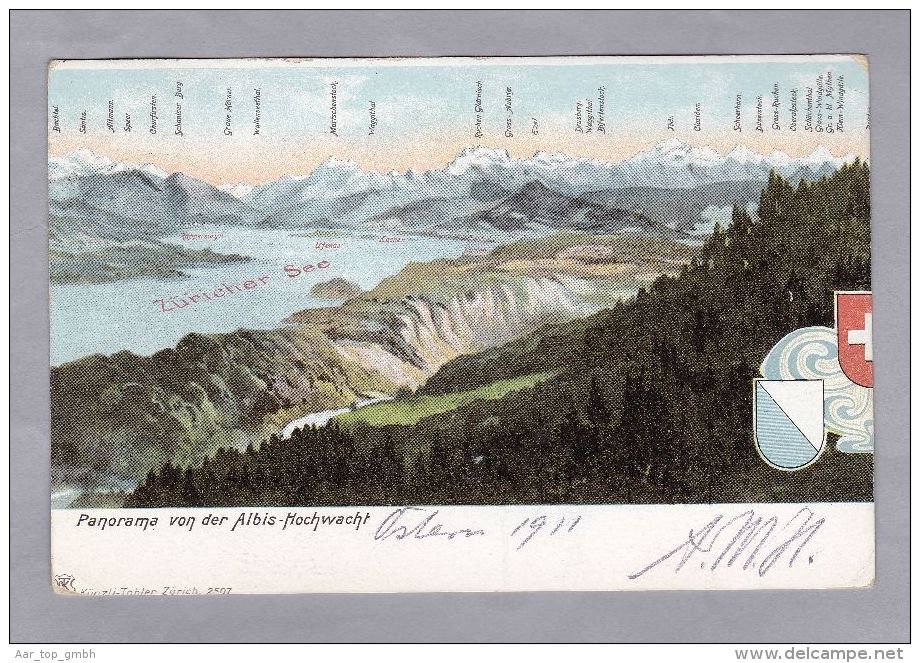 ZH LANGNAU A.A. 1911.IV.17  Panorama Von Der Albis Hochwacht Foto Künzli - Langnau Am Albis 