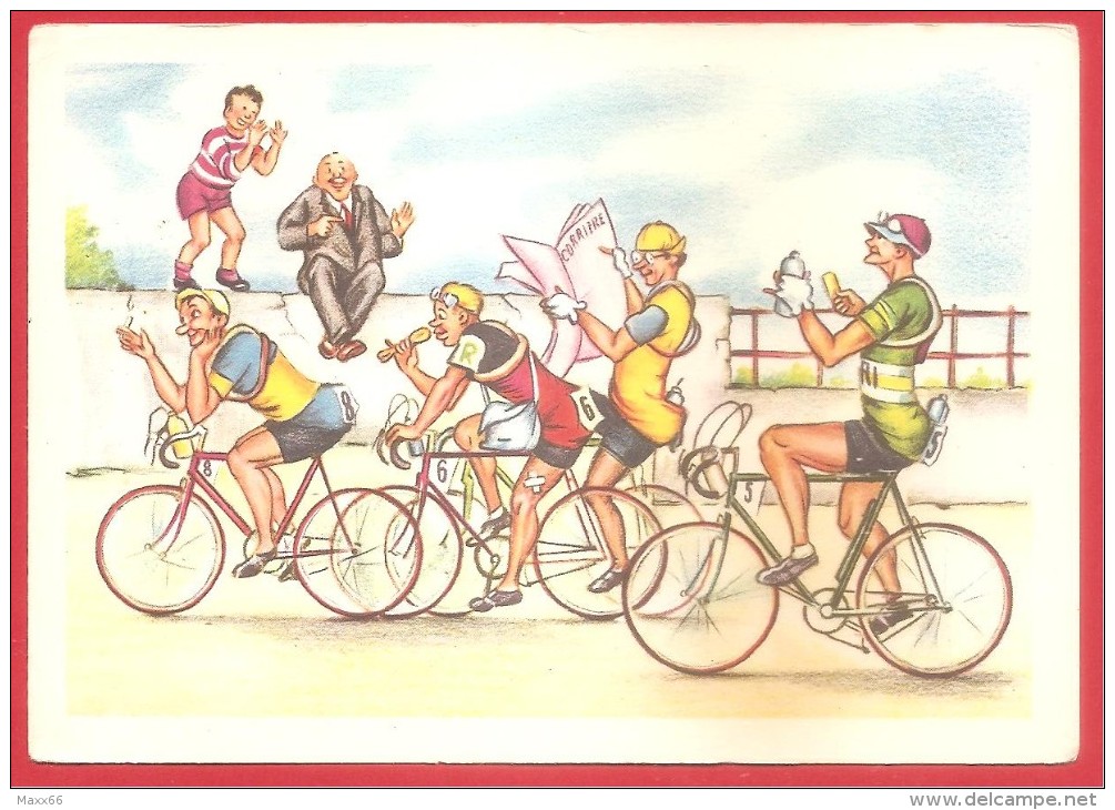 CARTOLINA NV ITALIA - UMORISTICHE - CICLISMO - Corridori In Gruppo  - 10 X 15 - Humor