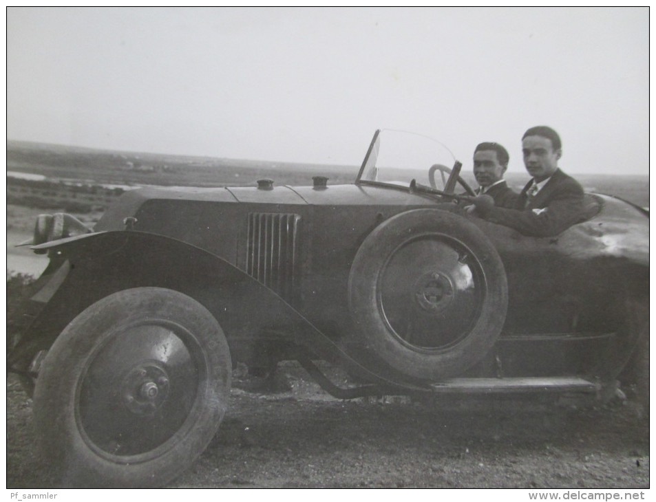 Originalfoto 30/40er Jahre Sportwagen ?! Frankreich / Marokko ?! Reiche Personen ?? - Automobile