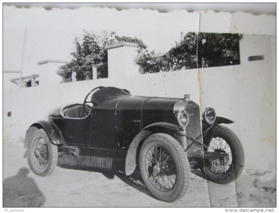 Originalfoto 1930er Jahre. Marokko / Maroc. Sportwagen / Oldtimer / Einsitzer. Optique - Photo Albert Casablanca - Automobile