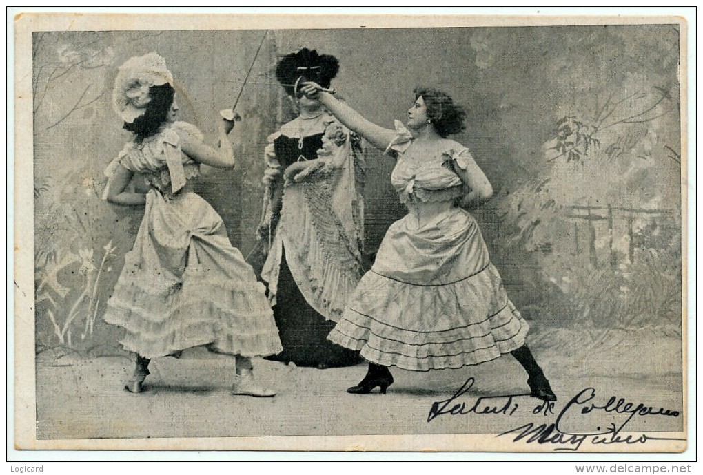 DONNE NELLA SCHERMA IL DUELLO 1904 - Fencing