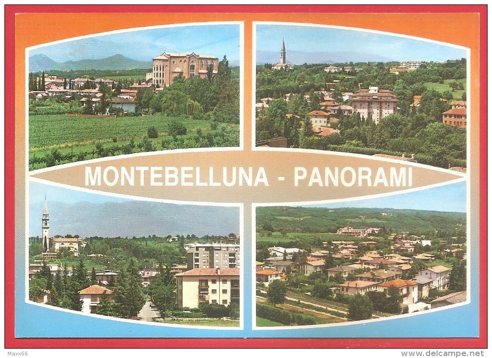 CARTOLINA NV ITALIA - MONTEBELLUNA (TV)  - Panorama - Vedutine  - 10 X 15 - Treviso