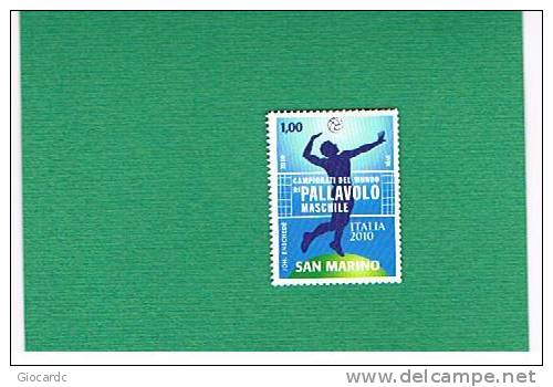 SAN MARINO - UNIIFIC. NC  - 2010 PALLAVOLO: CAMPIONATI MONDIALI MASCHILI   - NUOVI (MINT)** - Unused Stamps