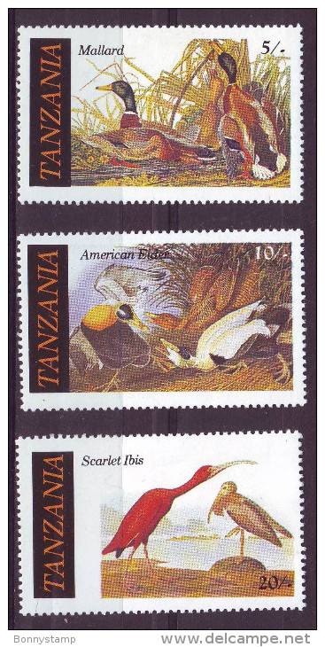 Tanzania, 1986 - American Bird - Nr.306/308 MNH** - Tanzanie (1964-...)