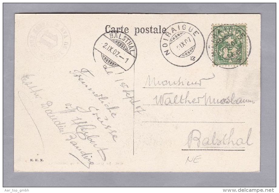 NE NOIRAIGUE 1907.IX.2 Noiraigue Nach Balsthal  La Ferme Robert Au Printemps - Noiraigue 