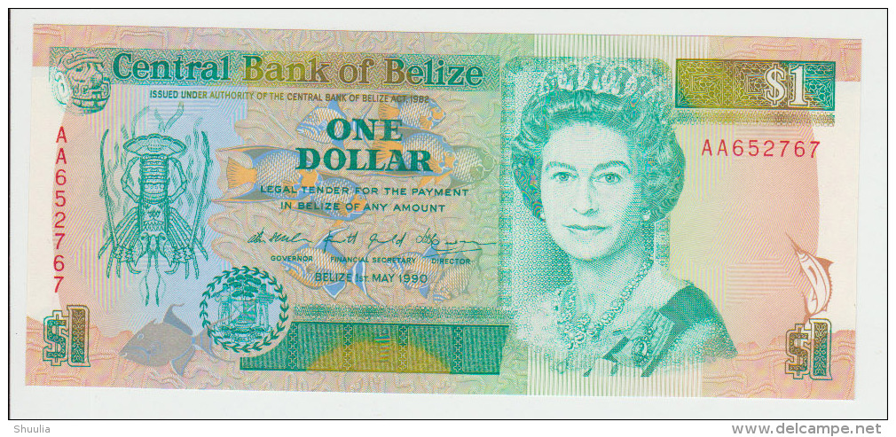 Belize 1 Dollars 1990 Pick 51 UNC - Belize