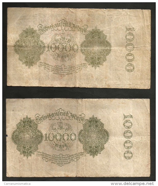 DEUTSCHLAND - Weimarer Republik - 10000 Mark (Berlin 1922) LOT Of 2 BANKNOTES - 10.000 Mark