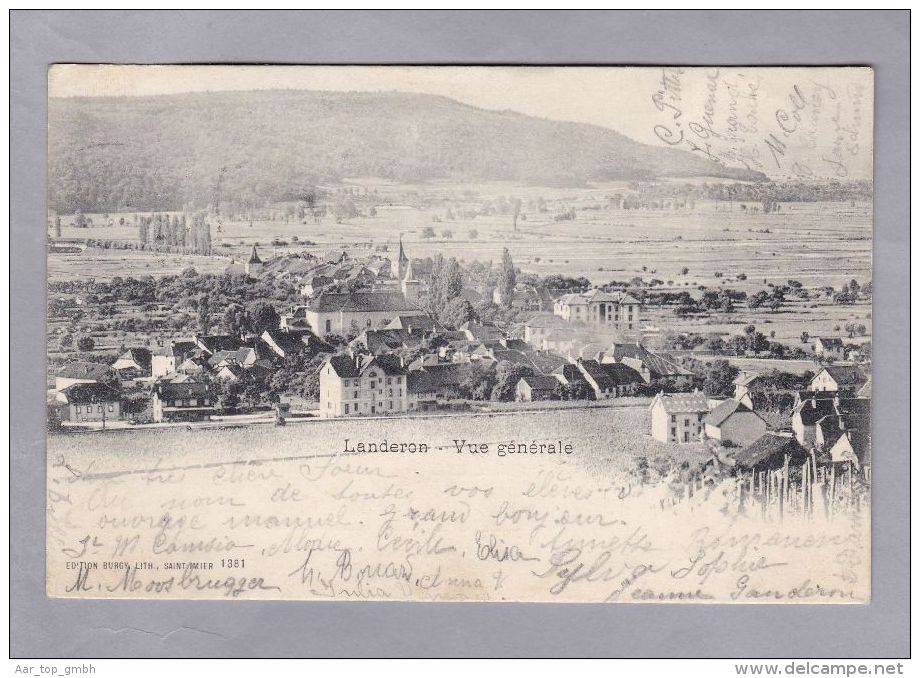 NE Le Landeron 1901.VIII.1. Murten Morat  Vue Générale Photo Burgy - Le Landeron
