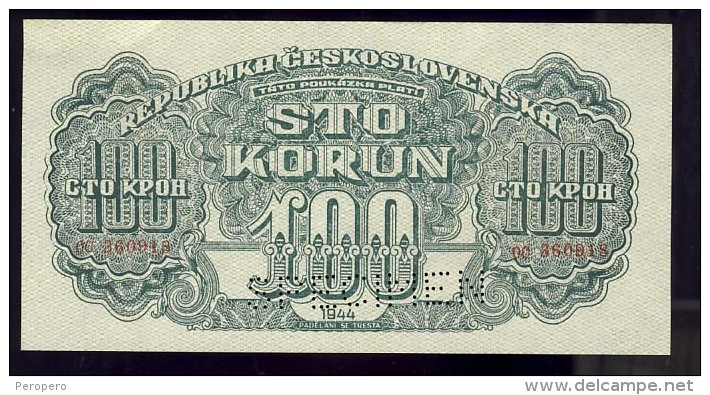 REPUBLIKA CESKOSLOVENSKA   100 KORUN  UNC     SPECIMEN     00 360918 - Tschechoslowakei