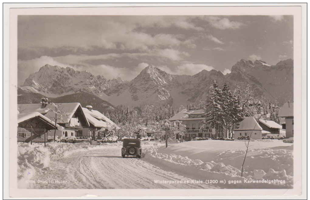 Klais, Winterparadies, Station Der Mittenwaldbahn, Skigebiet, Feldpost, Unzustellbar, 1943 - Sonstige & Ohne Zuordnung