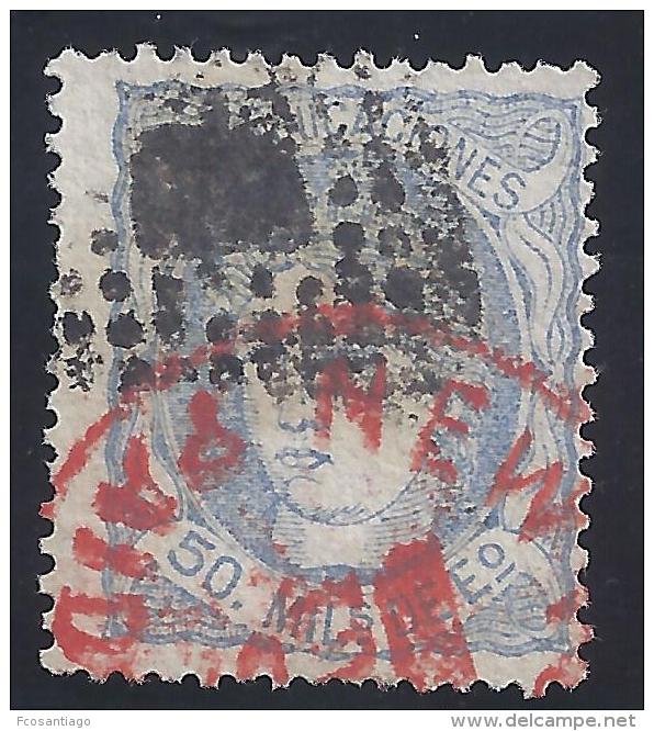 ESPAÑA 1870 - Edifil #107 - FU Matasellos Américano - Used Stamps