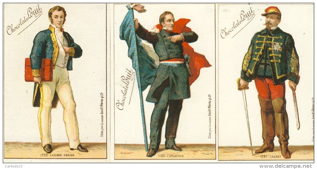 Chromos Lot De 5 : François De Guise-Mazarin-Chanzy-Casimir Perier-Lamartine - Louit