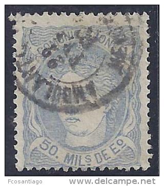 ESPAÑA 1870 - Edifil #107 Fechador Ambulante - Used Stamps