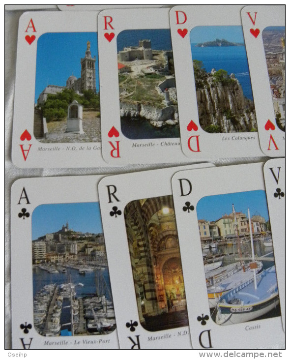 Jeu de Cartes 54 Cartes à Jouer Images de la Région de MARSEILLE - Cassis Calanques