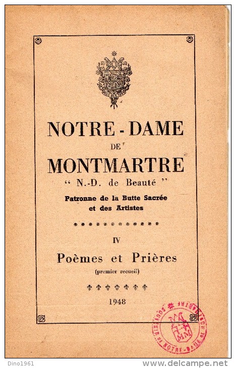 L 5 - PARIS - Brochure Notre Dame De Montmartre - Patronne De La Butte Sacrée Et Des Artistes - Godsdienst