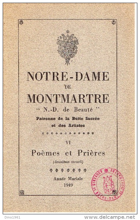 L 6 - PARIS - Brochure Notre Dame De Montmartre - Patronne De La Butte Sacrée Et Des Artistes - Godsdienst