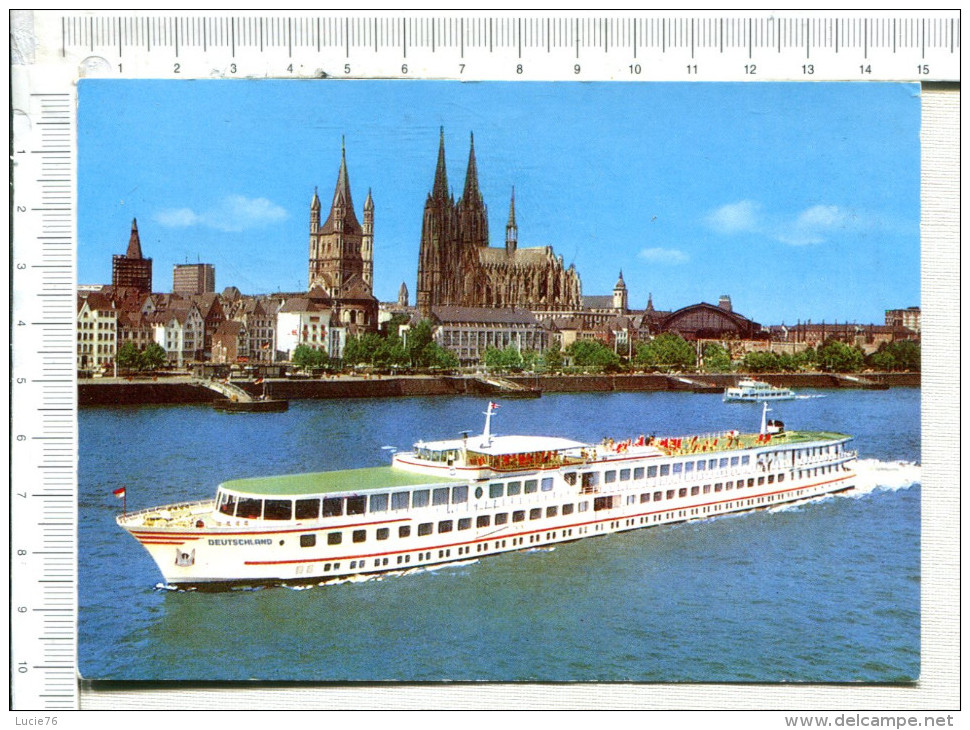 KD  KOLN   -  DUSSELDORFER   -   Kabinenschiff   DEUTSLAND - Steamers