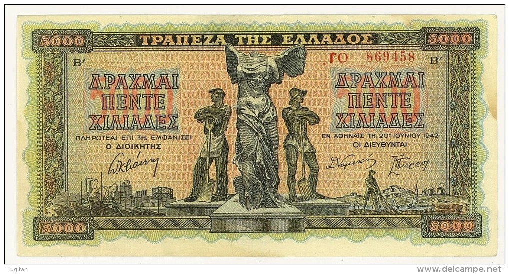 GRECIA 5000 DRACME ANNO 1942 -  QUALITY SPL - Griechenland