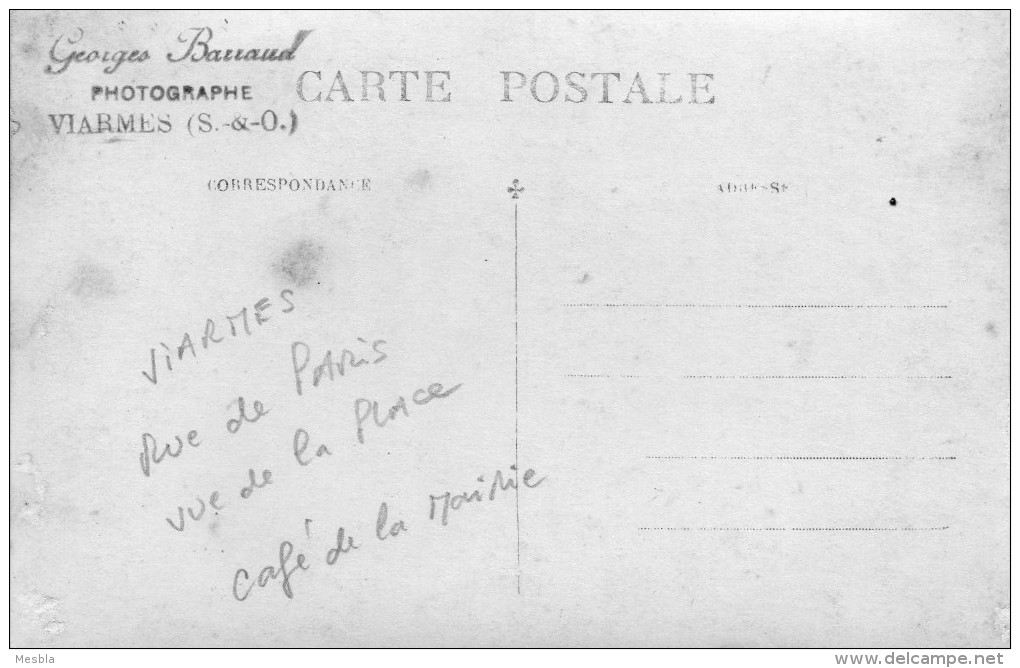 Carte Photo  Rarissime - VIARMES  (95) - PHOTO Des INONDATIONS RUE DE PARIS, CAFE DE LA MAIRIE, TIR DES AS - 9.7. 1927 - - Viarmes