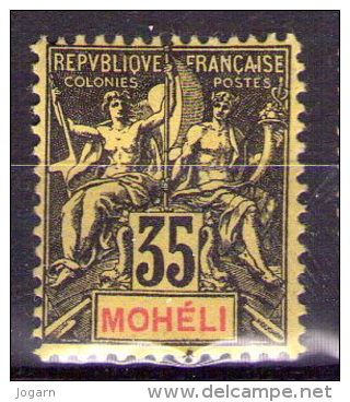 MOHELI N° 9* - Unused Stamps