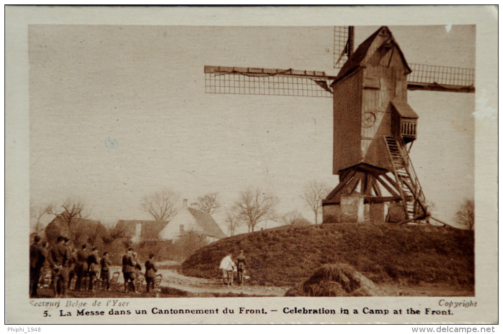 La BELGIQUE Héroine Et Martyre.:La Messe Dans Un Cantonnement Du Front.  Secteur De L´Yser. - War 1914-18