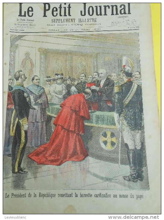 Le Petit Journal/Supplément Illustré/Remise De Barrette Cardinalis  Nonce Du Pape /Manoeuvres Montagne VOSGES/1896 VJ52 - 1850 - 1899