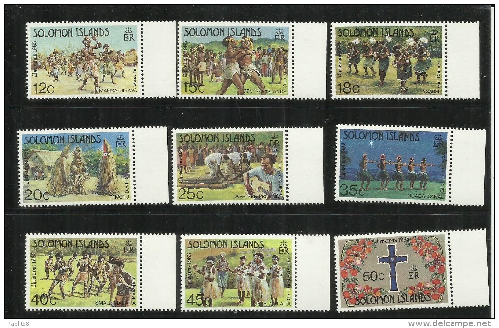 SOLOMON ISLANDS ISOLE SALOMONE 1983 CHRISTMAS NATALE NOEL NAVIDAD NATAL FOLKLORE FOLCLORE MNH - Isole Salomone (1978-...)