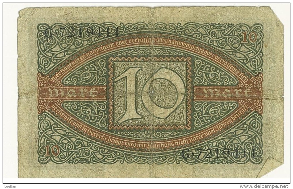 GERMANIA - 10 MARK 1920 German - QUALITA' B - 10 Mark