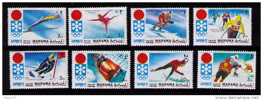 MANAMA 1972 - OLYMPICS SAPPORO '72 - 8 STAMPS - Manama